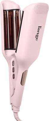 L'ANGE HAIR SculptWaver Titanium Deep Wave | Hair Crimper for Effortless Beach Waves | 3 Barrel Hair Waver with Adjustable Heat | Dual Voltage & Smart Timer | Styling Tools & Appliances, Blush - Large
