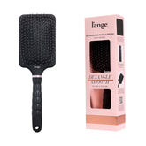 L'ANGE HAIR Detangling Paddle Brush | Gentle Nylon Bristles for Wet & Dry Hair | Smooth Detangling & Scalp Massage | Lightweight, Non-Slip Handle | Works for All Hair Types (Black)