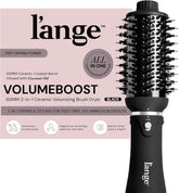 L'ANGE HAIR VolumeBoost 60mm 2-in-1 Ceramic Volumizing Brush Dryer | Fast Drying & Styling for Frizz-Free, Voluminous Blowouts | Ceramic-Coated Barrel (Black)