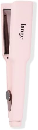 L'ANGE HAIR Le Titane Titanium Flat Iron | Hair Straightener with Curved Edges for Versatile Styling | Dual Voltage Flat Iron with Infrared Heat & Adjustable Temperature | 1.75" Blush