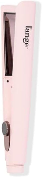 L'ANGE HAIR Le Titane Titanium Flat Iron | Hair Straightener with Curved Edges for Versatile Styling | Dual Voltage Flat Iron with Infrared Heat & Adjustable Temperature | 1" Blush