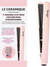 L'ANGE HAIR Le Ceramique 1-Pass Flat Iron Hair Straightener | Fast Heating Ceramic Flat Iron | Best Hot Tools Professional Hair Straightener to Lock in Moisture & Shine | (Blush)