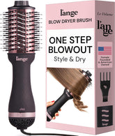 L'ANGE HAIR Le Volume 2-in-1 Titanium Blow Dryer Brush | Frizz Control Blowout Hair Dryer Brush For Drying And Straightening | Volumizing Hot Air Styler For All Hairstyles | Oval Barrel | Black - 75mm
