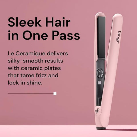 L'ANGE HAIR Le Ceramique 1-Pass Flat Iron Hair Straightener | Fast Heating Ceramic Flat Iron | Best Hot Tools Professional Hair Straightener to Lock in Moisture & Shine | (Blush)