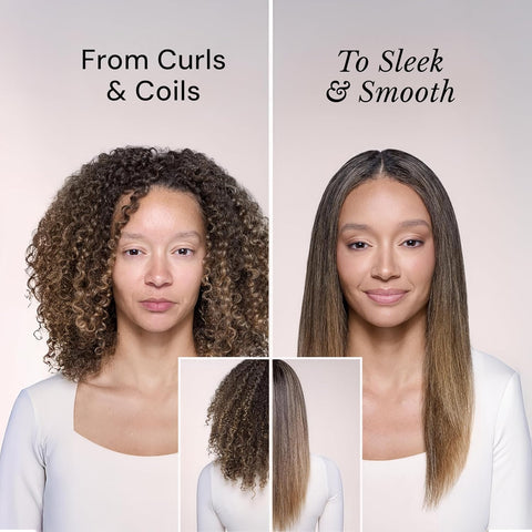 L'ANGE HAIR Smooth It 2-in-1 Hair Straightener Brush with Digital Temperature Dial Up to 450°F | Frizz Control Straightening Comb | Quick Styling Hot Brush for All Hair Types | Auto Shut-Off | Blush