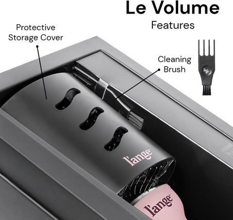 L'ANGE HAIR Le Volume 2-in-1 Titanium Blow Dryer Brush | Frizz Control Blowout Hair Dryer Brush For Drying And Straightening | Volumizing Hot Air Styler For All Hairstyles | Oval Barrel | Blush - 60mm