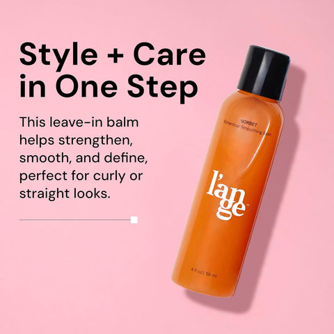 L’ANGE HAIR Sorbet Botanical Smoothing Balm | Lightweight Biotin Leave-In Conditioner for Frizz Control, Shine & Detangling | Heat Protectant Balm for Blowouts & Defined Curls | Hair Care Products