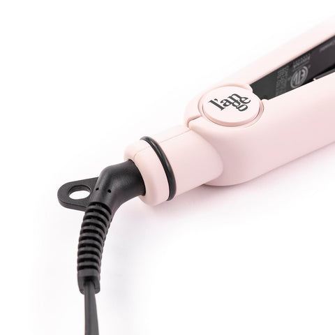 L'ANGE HAIR Aplatir Ceramic 1" Flat Iron | Adjustable Temp & Dual Voltage Hair Straightener | Tourmaline-Infused Plates for Smooth, Frizz-Free Styling | 1 Inch Styling Tool (Blush)