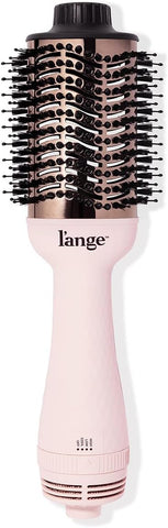 L'ANGE HAIR Le Volume 2-in-1 Titanium Blow Dryer Brush | Frizz Control Blowout Hair Dryer Brush For Drying And Straightening | Volumizing Hot Air Styler For All Hairstyles | Oval Barrel | Blush - 75mm